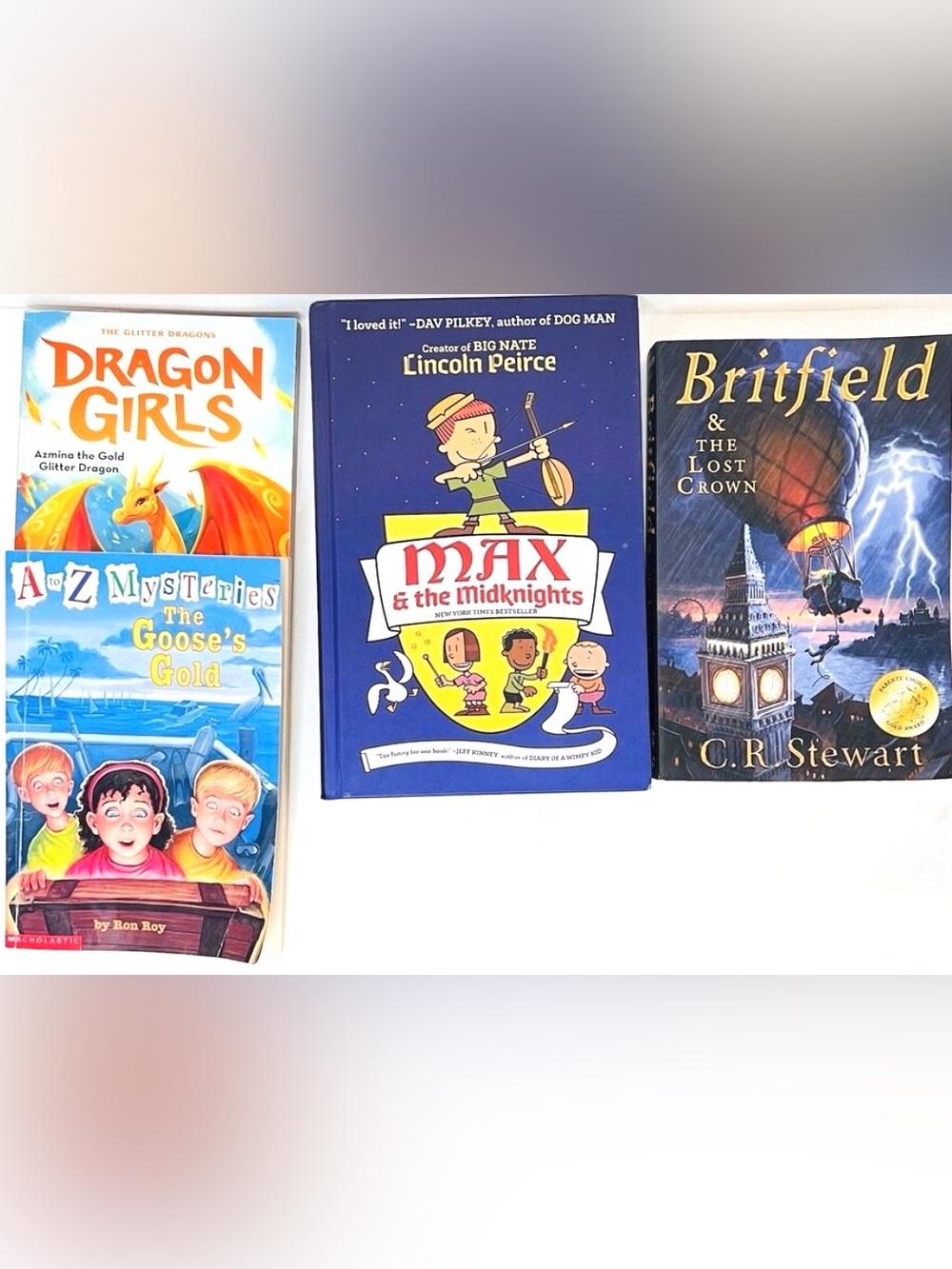 Kids Chapter Book Lot 4 Dragon Girls Max & Midknights A to Z Mysteries Britfield